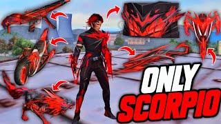 Free Fire But Only Scorpio Items ChallengeScorpio Evo Bundle Scorpio BikeScorpio Gun All Items