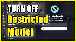 How to Turn Off Restricted Mode & Age Restriction on Youtube App TV Easy Method