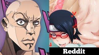 Boruto Female Edition  Anime vs Reddit the rock reaction meme