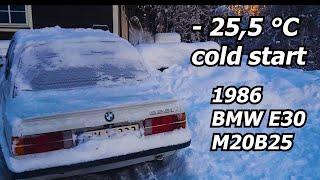 1986 Bmw E30 325IX cold start -255 Norway