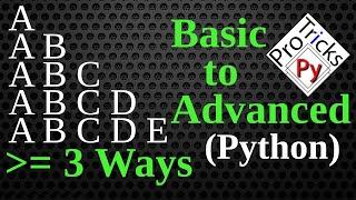 Python Pattern Program - Print Characters in Triangle Shape in Python  Python Character Pattern 6