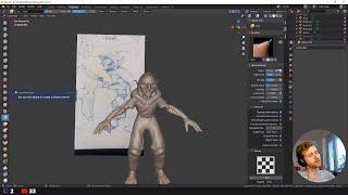 Stream Sculpting a goblin in Blender