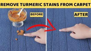 How to Remove Turmeric Stains from Carpet- Homemade Turmeric Stain Remover