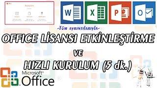 Office 2016 Lisans Etkinleştirme ve Hızlı Kurulum 5dk