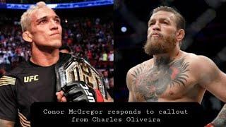 Conor McGregor responds to Charles Oliveira calling him out