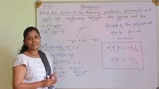 Class-10 NCERT Syllabus.Polynomials