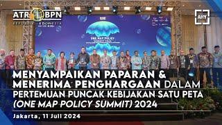 Menyampaikan Paparan & Menerima Penghargaan Dalam Pertemuan Puncak One Map Policy Summit 2024