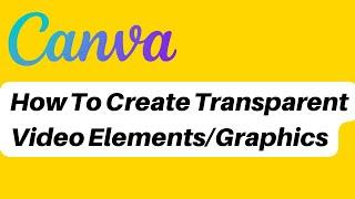 Creating Transparent Video Elements  Graphics Using Canva