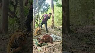 Fake Tiger Prank On Rest Man  Sagor Bhuyan