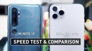 Mi Note 10 vs iPhone 11 Pro SPEED TEST  Zeibiz