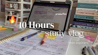 10-Hour study challenge   Pushing Limits ft. neet aspirant‍️ Study vlog 