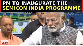 PM Modi Arrives At Expo Mart In Greater Noida  PM To Inaugurate Semicon India 2024  Watch