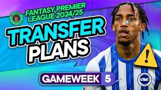 MY FIRST FPL GW5 TRANSFER PLANS ️ Horror Gameweek...   Fantasy Premier League Tips 202425