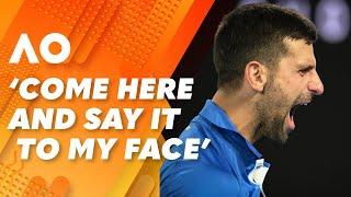 Novak Djokovic’s emotional OUTBURST at heckling fan 2024 Australian Open  Wide World of Sports