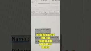 Cara Merapikan Titik Dua di ms Word dengan Mudah