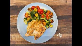 سینه‌مرغ با سبزیجات به همراه نواب - بشقاب رژیمی-chicken breast with vegetables by navab