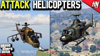 10 Best Attack Helicopters In GTA Online
