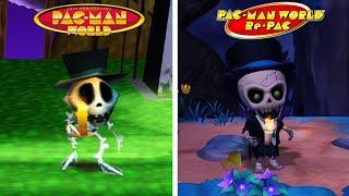 Pac-Man World Re-Pac - Enemies Comparison Original vs Remake - Side by Side