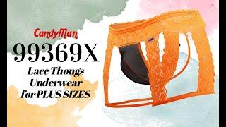 CandyMan 99369X Lace Thong PLUS SIZE Mens Underwear - Johnnies Closet