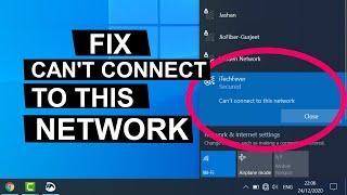 Fix Cant Connect to This Network Error On Windows 10 - WiFi & Internet