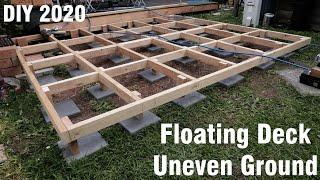 Small Floating Deck 2020  Easy Decking  DIY  No Digging  How to Build a Floating Deck