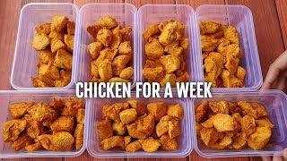 How to cook chicken for a week  Chicken for gym diet   PREPARING + STORING  