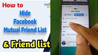 Sembunyikan daftar teman bersama dan daftar teman - Facebook