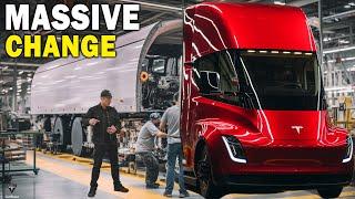 Just Happened Elon Musk LEAKED Tesla Semi Mass Production New Super Battery & Delivery 2025