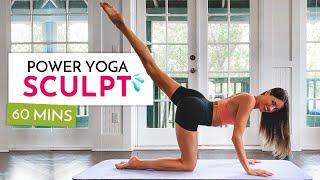 Intense and fun Yoga Sculpt Workout - 1 Hour Full Body Power Yoga  Yoga with Kate Amber