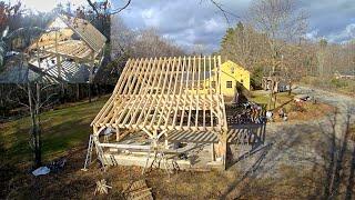 Timber Frame Barn Raising Time Lapse