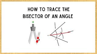 How to trace the Bisector of an Angle- Geometry in Art. Easy Technical drawing