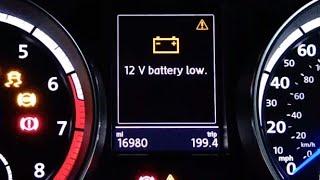 MK7 VW Golf GTE - 12v Battery Low Warning 12v Battery issue - No need to replace battery