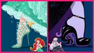 If DISNEY Ladies Wore Designer Shoes Disney Princess and Disney Villains @WANAPlus