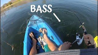 Perris Bass Fishing - Kayak Trip GREAT