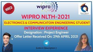 WIPRO NLTH-2021  Complete Interview Experience  All Rounds Covered  E&C Student #wiprointerview