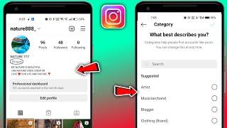 Instagram account category Kaise change Karen  how to change Instagram account category