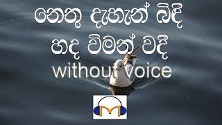 Nethu Dahan Bidi Karaoke without voice නෙතු දැහැන් බිඳී හද විමන් වදී