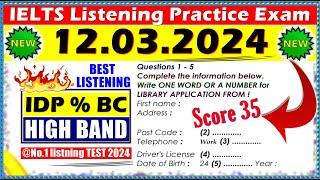 IELTS LISTENING PRACTICE TEST 2024 WITH ANSWERS  12.03.2024