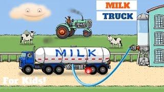 Milk Tanker Truck - Bring On The Chocolate Milk  l For Kids