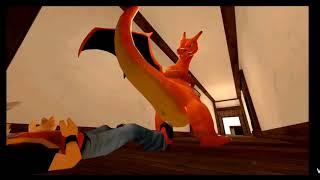 Charizard And Red Pokémon trainer farts on him