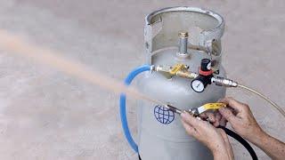 Making a Portable Air Sandblaster using Gas Bottle  Very Powerful