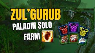 Prot Paladin solo farming ZulGurub trash WoW Classic SoD