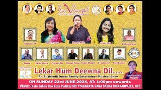 Sur Sangeet Musical & Cultural Events  Lekar Hum Deewana Dil - Hindi Musical Show  LIVE