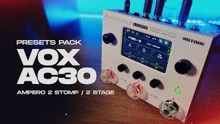 Preset Pack Vox AC30 - Ampero 2 Stomp  2 Stage