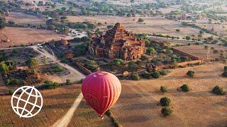 Balloon Flight Over Bagan Myanmar  Amazing Places 4K