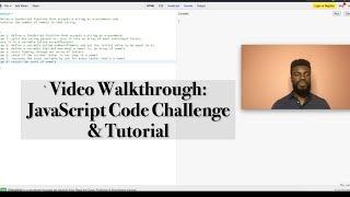 Learn to code - JavaScript Tutorial Using a Code Challenge  Full Walkthrough