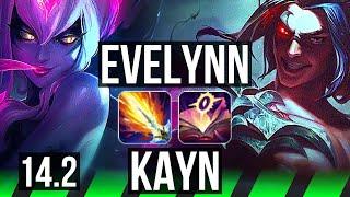 EVELYNN vs KAYN JNG  1126 Legendary 300+ games  NA Master  14.2