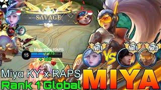 SAVAGE Top 1 Miya VS Top 1 YSS & Top 3 Bruno - Top 1 Global Miya by Miyα KY x RAPS - Mobile Legends