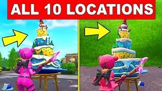 Dance in Front of Different Birthday Cakes – ALL 10 BIRTHDAY CAKE LOCATIONS SEASON 9 FORTNITE