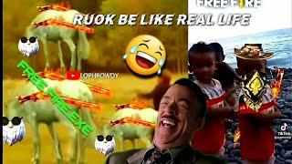 RUOK BE LIKE REAL LIFE  FREEFIRE.EXE  FREE FIRE FUNNY MOMENTS